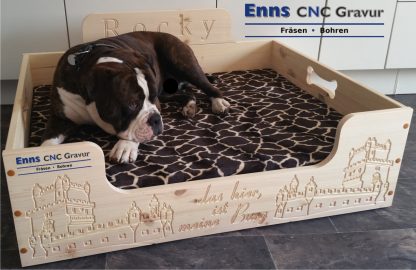 Hundebett aus Holz – Bild 6