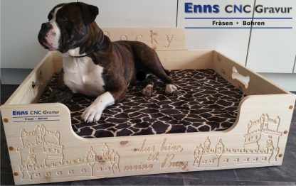 Hundebett aus Holz – Bild 3