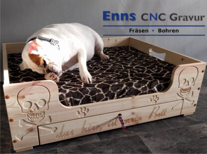 Hundebett aus Holz mit Schublade – Bild 2