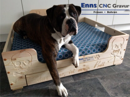 Hundebett aus Holz mit Schublade – Bild 7