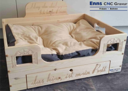 Hundebett aus Holz – Bild 3