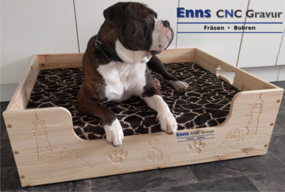 Hundebett aus Holz – Bild 3