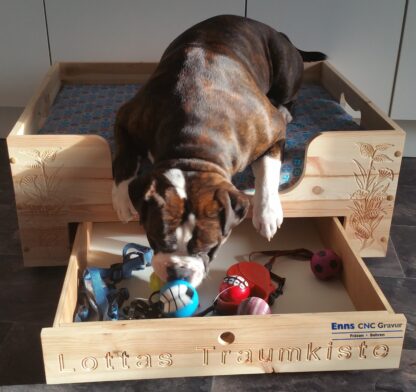 Hundebett aus Holz – Bild 2