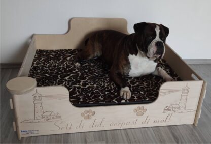 Hundebett aus Holz  Stecksystem Landhausstil