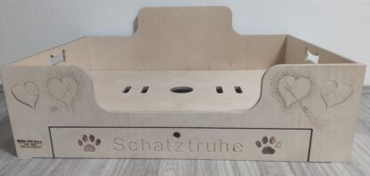 Hundebett aus Holz mit Schublade – Bild 2