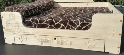 Hundebett aus Holz mit Schublade – Bild 4