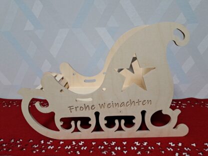 Holzschlitten Weihnachtsschlitten – Bild 5