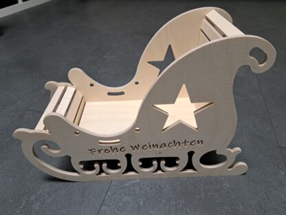 Holzschlitten Weihnachtsschlitten – Bild 10